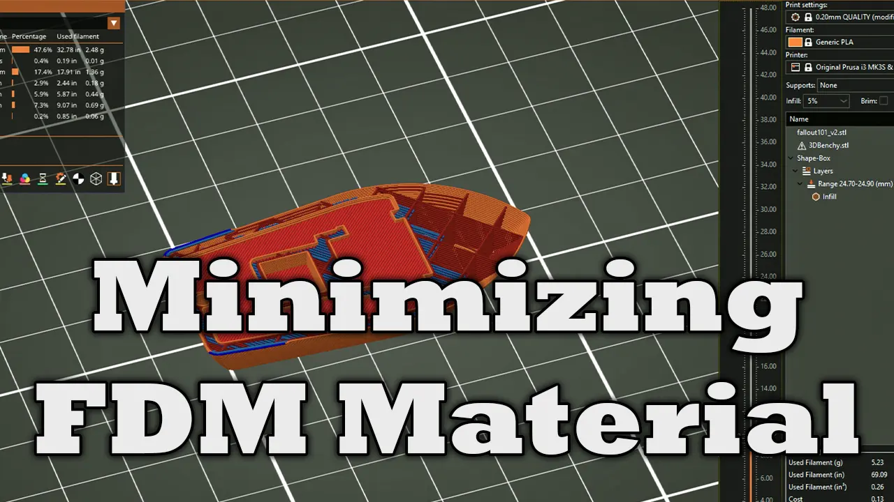 Reducing Filament Usage in FDM Slicers