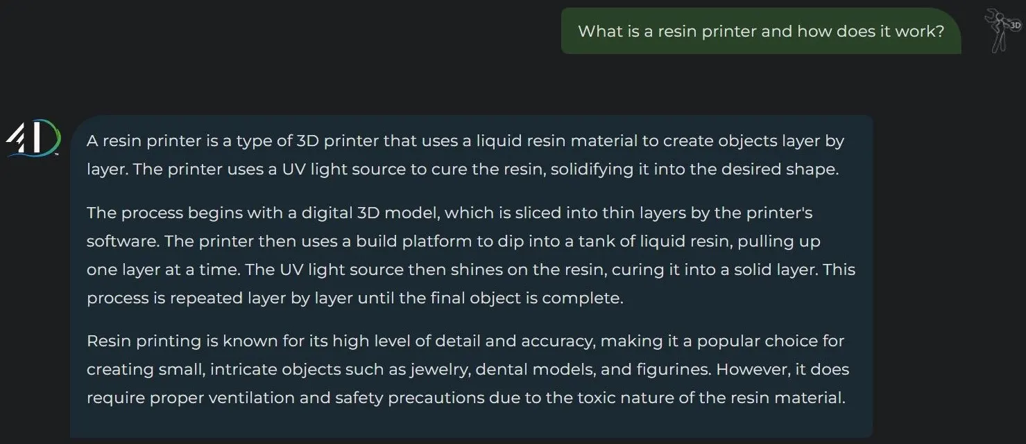 Chat3D GPT AI for 3D Printing