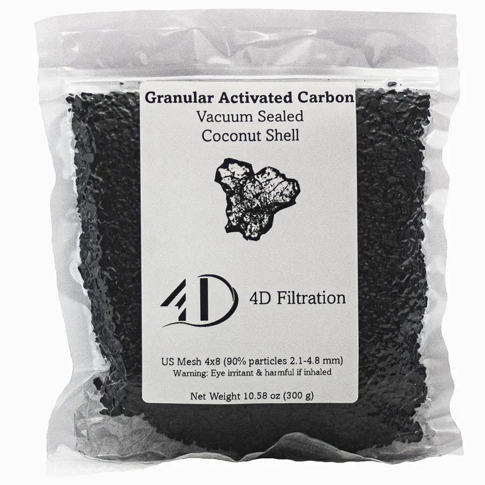 Acid free coconut shell activated carbon by 4D Filtration