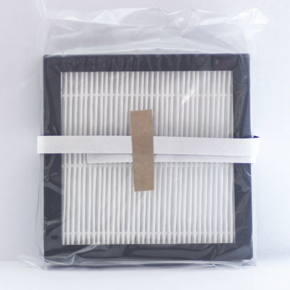 HEPA 13 filter packaged with adhesive foam