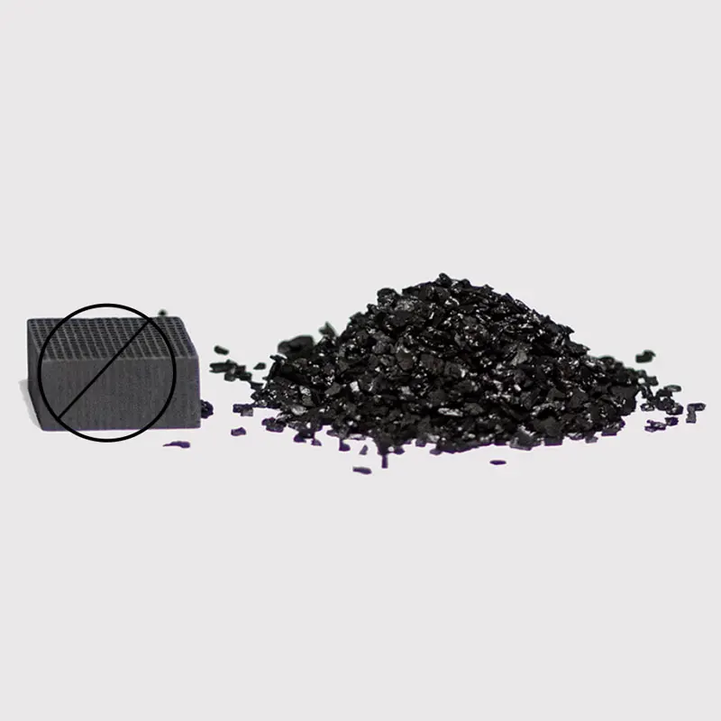 The P Mini uses activated carbon granules