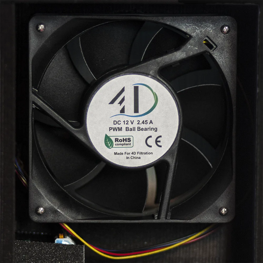 Fan Mounted in Promethean fume extractor for 3D printing