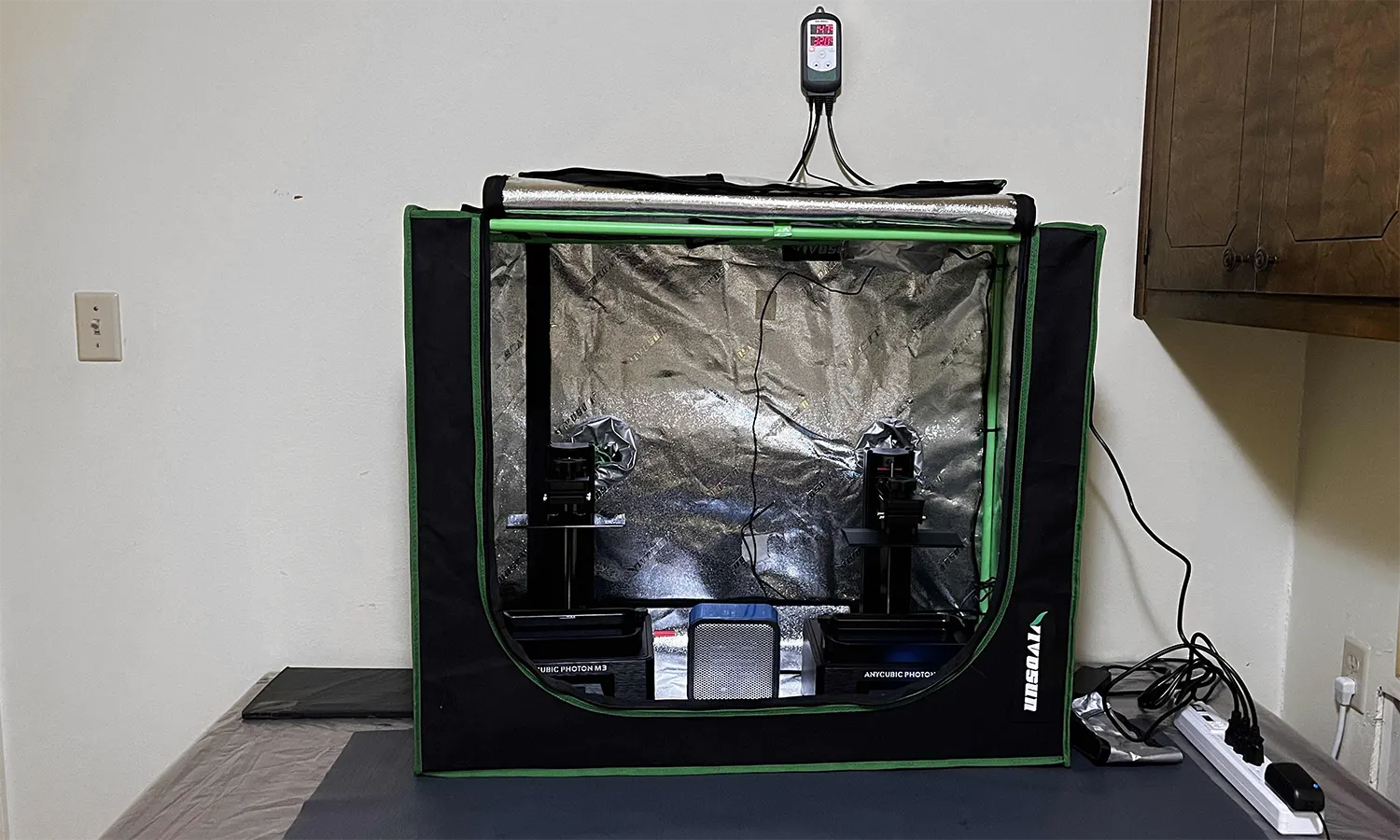 Resin printer grow tent and heater