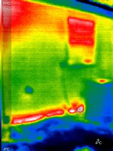 Thermal Image of the external wall of our resin room