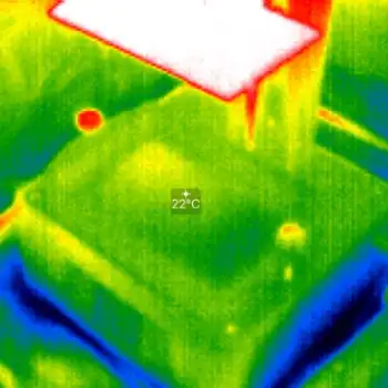 Thermal image of a resin printer heated